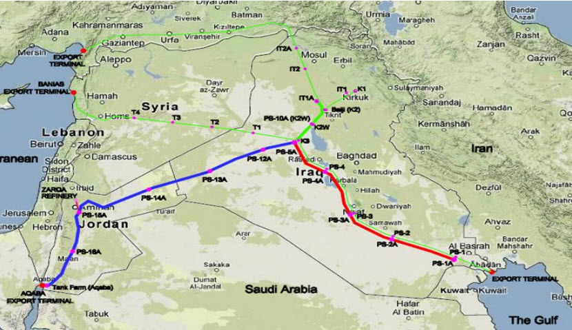 scop_iraq_jordan_strategic_crude_oil_export_pipeline_infrastructure_project_map